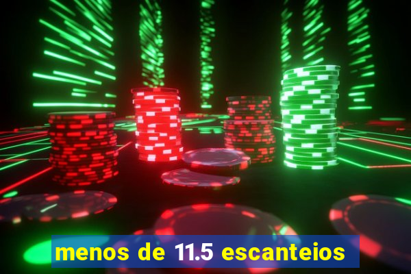 menos de 11.5 escanteios